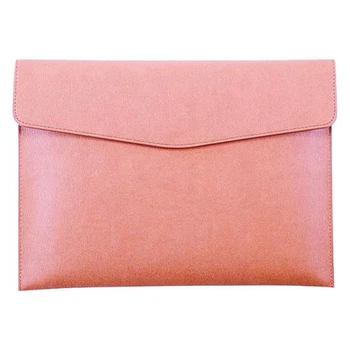 Папка для файлов формата А4 из искусственной кожи, водонепроницаемый чехол-конверт для портфолио с застежкой, розовый