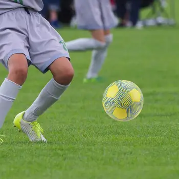 Футбольный тренировочный мяч Футбольный мяч, легко надуваемый, устойчивый к ударам, из искусственной кожи, размер 5, профессиональный тренировочный футбольный мяч с иглой насоса