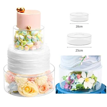 Акриловый торт стоит круглые акриловые держатели дисплея десерт Десерт пекарня стенд день рождения свадьба базу доска DIY торты 