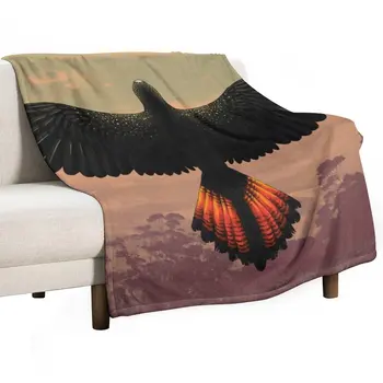 Краснохвостый черный Какаду - австралийская птица, пледы, одеяла для ребенка, мягкие плюшевые пледы и пледовые одеяла