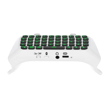 Внешняя клавиатура Беспроводная игровая клавиатура емкостью 500 мАч, совместимая с Bluetooth, зеленая подсветка, встроенный динамик для PS5 Elite Handle