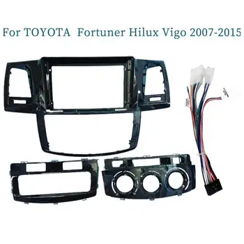 9-дюймовый адаптер для передней панели рамы автомобиля Toyota Fortuner Hilux Vigo 2007-2015, комплект для установки приборной панели Android-радио