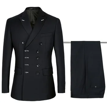 Новейший дизайн Двубортный Высококачественный Деловой Мужской пиджак Свадебный Костюм Жениха для выпускного вечера Homme Man Coat 1 шт. Мужская ткань