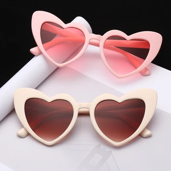 Солнцезащитные очки Love Heart С Выпученными глазами, Модные Солнцезащитные Очки В форме Сердца, Защита От UV400, Винтажные Солнцезащитные очки