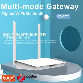 Tuya Zigbee Gateway Концентратор Zigbee 3.0 Bluetooth шлюз с разъемом сетевого кабеля Проводное подключение Smart Life Control