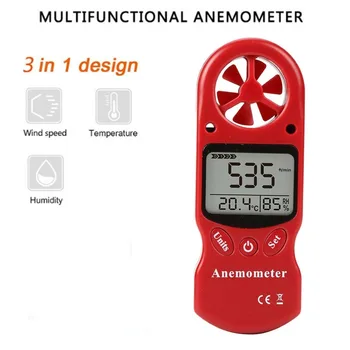Ручной цифровой анемометр с ЖК-дисплеем TL-300, измеритель скорости ветра, гигрометр, термометр, тестер расхода воздуха