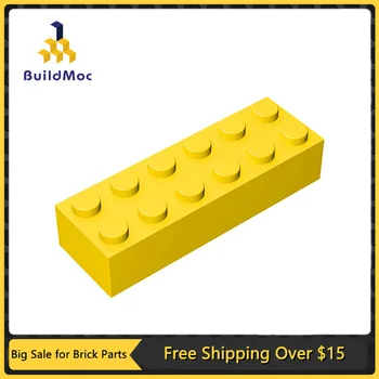 1Pc MOC Parts 2456 Brick 2 x 6 44237 Совместимых Кирпичей DIY Assmble Строительные Блоки Particle Kid Головоломка Для Мозга Игрушка В Подарок