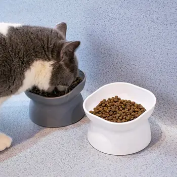 Миска для кошек, не разливающийся контейнер для корма для домашних животных, не содержащий BPA, Прочная миска для кормления домашних животных