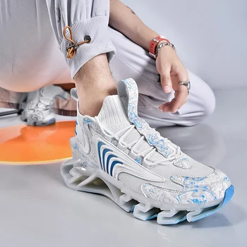 Баскетбольная обувь с высоким берцем, двухцветные уличные кроссовки Унисекс с амортизацией и антифрикционным покрытием, Мужская Дышащая спортивная обувь, женская обувь