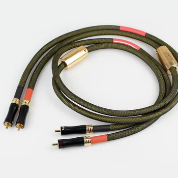 A-1481 HIFI Фиолетовый медный посеребренный кабель RCA, усилитель Fever CD, сигнальный кабель Lotus Head, декодер, звуковой кабель