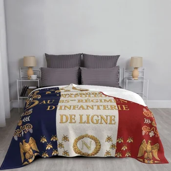 Наполеоновский Французский флаг 85-го полка, ПЕРЕДЕЛАННОЕ одеяло, Теплые Флисовые мягкие фланелевые пледы
