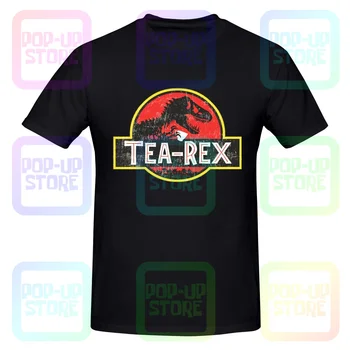 Tea-Rex I Tyrannosaurus Teafun Футболка с Динозаврами Rex Dinosaur, Ретро Универсальная футболка