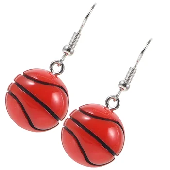 1 Пара Спортивных баскетбольных сережек Баскетбольные украшения для ушей Женские серьги для ушей для девочек