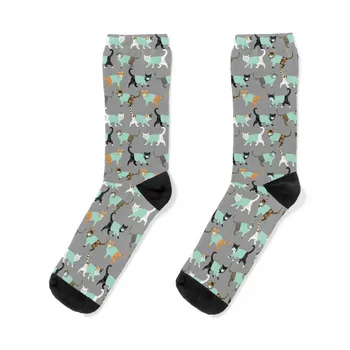 Дизайнерские носки Cats in Scrubs рождественский чулок футбольные теплые зимние Мужские Носки Женские