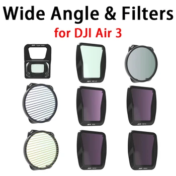 для DJI Air 3 Широкоугольных объектива, Фильтры 6-в-1, Комплект фильтров из авиационного алюминиевого сплава, Водо- и маслостойкий Алюминий UN/CPL/ND/NDPL