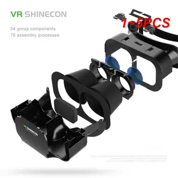 1 ~ 5ШТ G05 Объектив Виртуальной Реальности 3D VR Очки Стерео Картонная Гарнитура Шлем Для 4,7-6,0 Дюймов Android IOS Smart