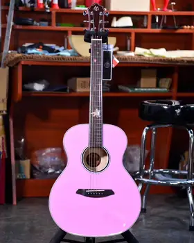 Акустическая гитара MOLLO 36 дюймов pink girl, розовые гитары 36 дюймов