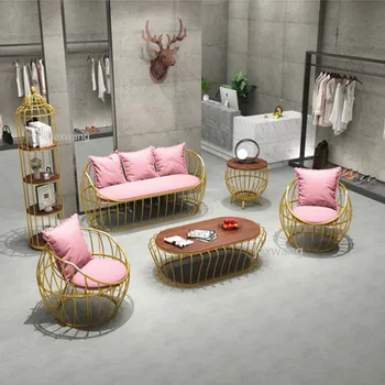 Настраиваемый Золотой Железный диван Кресло для отдыха Комбинированная мебель для спальни Гарнитур для гостиной Современная мебель для гостиной Диваны