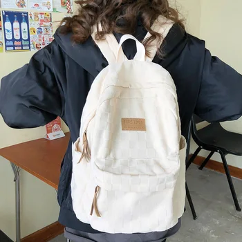 Новый продукт Модный рюкзак в клетку в стиле школьницы в Корейском Японском стиле, удобный школьный рюкзак, нейлоновая водонепроницаемая дорожная сумка
