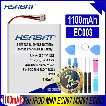 Аккумулятор HSABAT Максимальной емкости 1100 мАч для IPOD MINI EC003 EC007 M9801 M9802 M9806 W065 M9807 A1051 M9805 4GB MP3/4 1st 2nd Gen