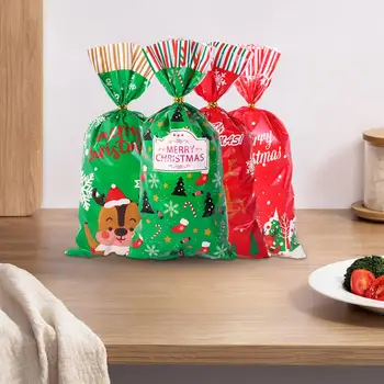 Праздничная упаковка конфет Праздничный рождественский пакет для конфет Прочный подарочный пакет для печенья Украшения для вечеринок Веселая Рождественская упаковка Веселый