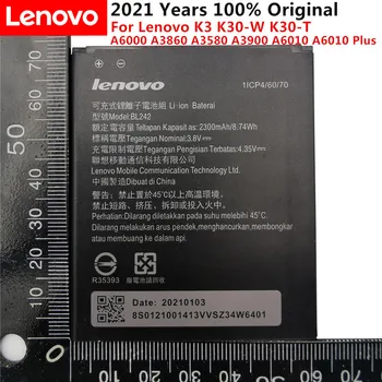 100% Оригинальный Аккумулятор BL242 для lenovo K3 K30-W K30-T A6000 A3860 A3580 A3900 A6010 A6010 Plus Batterie Аккумулятор Bateria