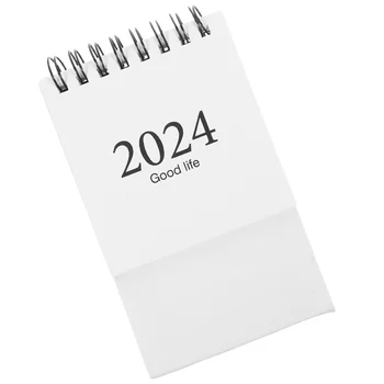 2024 Мини Простой Английский Настольный Календарь Настольное Украшение Маленькие Декоративные Центральные Элементы Стола