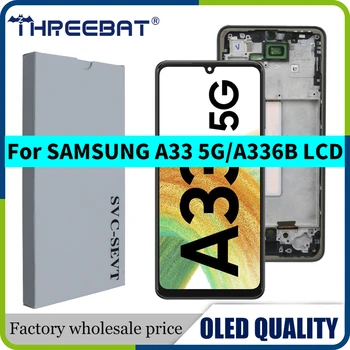 Новый Высококачественный OLED-дисплей Samsung A33 5G LCD SM-A336E SM-A336B SM-A336M с Сенсорным Экраном и Цифровым Преобразователем в сборе