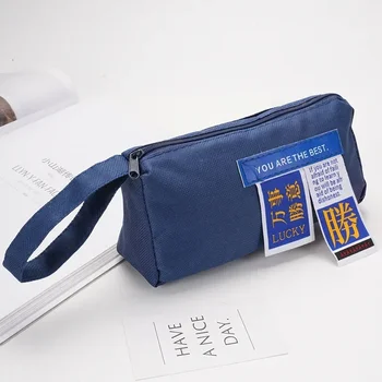 Новые креативные сумки для карандашей Большой емкости, Износостойкая ткань Оксфорд, Простой канцелярский футляр, Канцелярские принадлежности для школьников