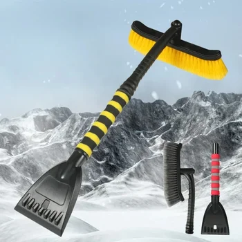Автомобильная лопата для снега, Противогололедная лопата для автомобиля, щетка для снега, артефакт для очистки стекла от снега, Принадлежности для зимнего размораживания