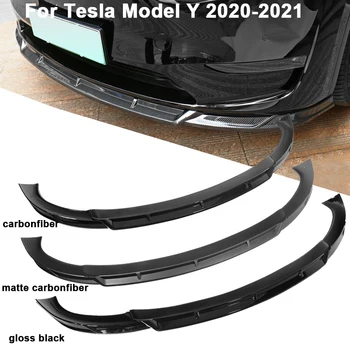 Обвес для переднего бампера автомобиля, защита спойлера, Сплиттер, защита бампера для Tesla Model Y 2020-2021