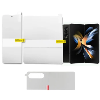 1 комплект мягкой прозрачной защитной пленки спереди и сзади для Samsung Galaxy Z Fold 2 3 4 5G Защитная пленка для экрана с полным покрытием Гидрогелевая пленка