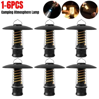 Светодиодные декоративные подвесные светильники, водонепроницаемые с крючком, походная лампа, легкое перезаряжаемое снаряжение для ночных походов