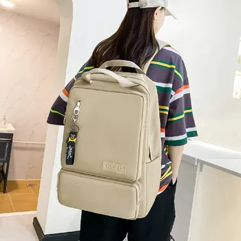 школьная сумка большой емкости, Новый модный корейский нейлоновый рюкзак для девочек, компьютерный рюкзак для путешествий и отдыха, уличный университетский рюкзак для книг