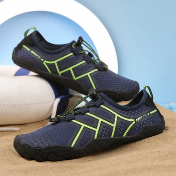 Сетчатая быстросохнущая водная обувь, мужские дышащие нескользящие сандалии для плавания, обувь для дайвинга, обувь для серфинга, йога на открытом воздухе