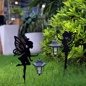 2 шт. светодиодный солнечный наземный светильник, прочные декоративные фонари для сказочного газона для домашнего сада