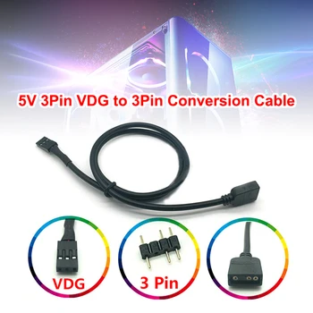 30/50 см RGB 5V VDG 3Pin Линия преобразования, кабель-адаптер для материнской платы, кабель-адаптер для аксессуаров Gigabyte