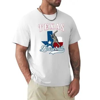 T.e.x.a.s Base.ball Flag Map Винтажная футболка для влюбленных, забавные футболки больших размеров, винтажные мужские футболки с чемпионами