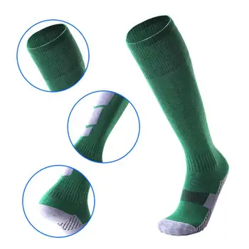 утепленные футбольные носки для взрослых и детей, футбольные клубные дышащие тренировочные длинные чулки до колена, спортивные носки для мальчиков и девочек