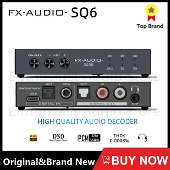 FX Audio SQ6 DAC HiFi Аудио Декодер с Чипом DSD256 ES9038Q2M 32 Бит/384 кГц Поддержка Игровой Консоли/Микрофона/Автомобильного Аудио