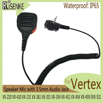 RISENKE-динамический микрофон с аудиоразъемом 3,5 мм, для Vertex, VX-210, VX-410, VX-231, VX-261, VX-351, VX-354, VX-451, VX-454, VX-459, EVX-531, IP65