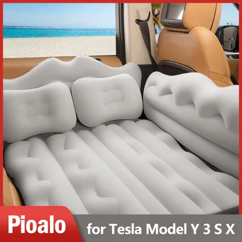 Надувной Автомобильный Надувной Матрас Для Заднего Сиденья Автомобильный Матрас для Задней Подушки Внедорожника Flocking Надувной Матрас для Заднего Сиденья Tesla Model Y 3 S X