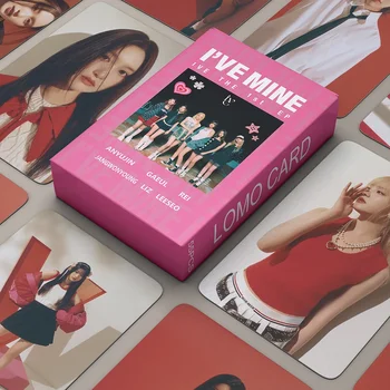 55шт Kpop IVE Новый Альбом Lomo Cards I'VE MINE Фотокарточки Eitherway Альбом Lomo Card Открытки Коллекционный Подарок Фанатам