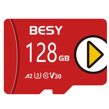 Карта памяти BESY 256GB Micro Flash drive Mini SD Card Высокоскоростная SD-карта 128 гб 64 гб 32 гб флэш-КАРТА класса 10 V30
