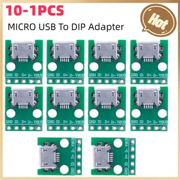 10-1шт MICRO USB К DIP Адаптеру 5pin Разъем-розетка B Типа PCB Конвертер Pinboard Макетная Плата Коммутатора SMT Материнское Сиденье