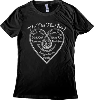 Монтажник веревок Shibari Rope Bunny - Узы, которые связывают - Женская футболка BDSM Heart