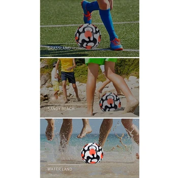 Всепогодный футбольный мяч, стильный футбольный мяч для матчей, футбольный мяч для взрослых и молодежи, для тренировок и матчей, подходит для любых площадок