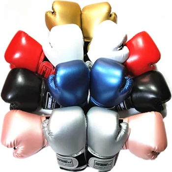 1 Пара прочных спортивных детских боксерских перчаток из искусственной кожи для спарринга, кикбоксинга, маратских перчаток, тренировочных кулаков, Муай Тай, мешка с песком