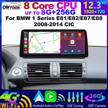 Owtosin 12,3 ”Blu-Ray Экран 8G + 256G Android 13 Автомобильный Мультимедийный Плеер Для BMW 1 Серии E81/E82/E87/E88 CIC 2008-2014 GPS Радио