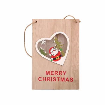 Рождественский приветственный знак Деревянная Дверная подвеска Рождественская Елка Подвесные Украшения Рождественская деревянная дверь, увешанная рождественским приветственным знаком